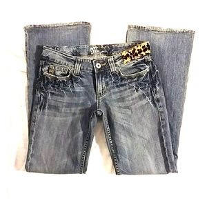 Miss Me Leopard Diamond Jeans 28